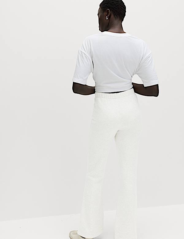 Pure Cotton Seam Detail Flared Joggers