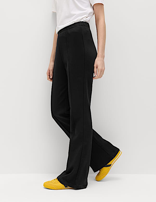 Pantalon de jogging coupe &eacute;vas&eacute;e 100 % coton &agrave; d&eacute;tail couture - BE