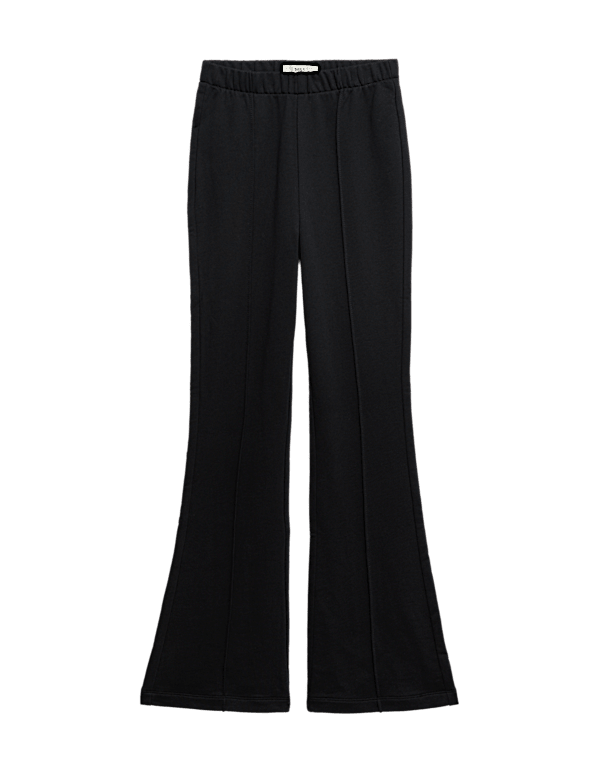 Pure Cotton Seam Detail Flared Joggers