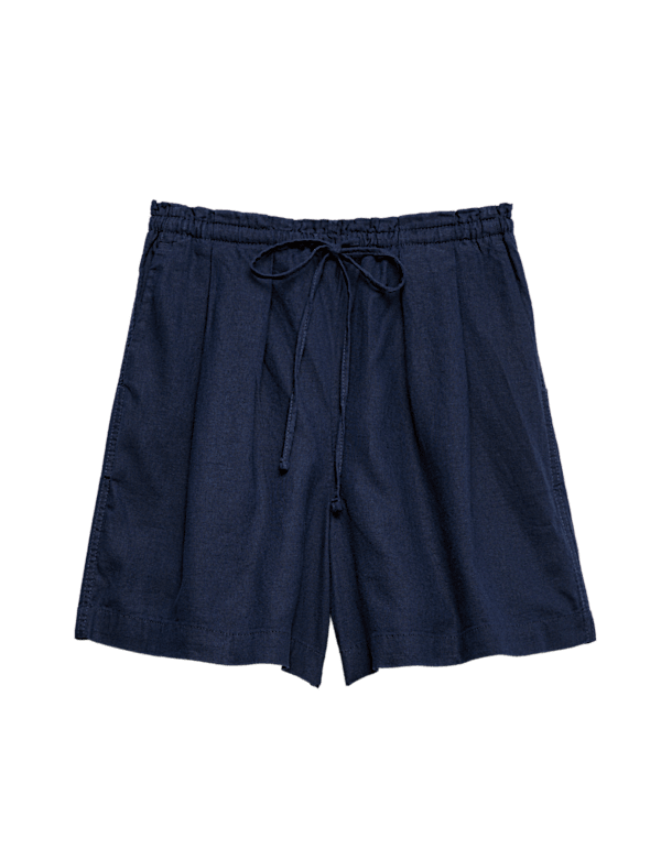 Linen Rich High Waisted Shorts