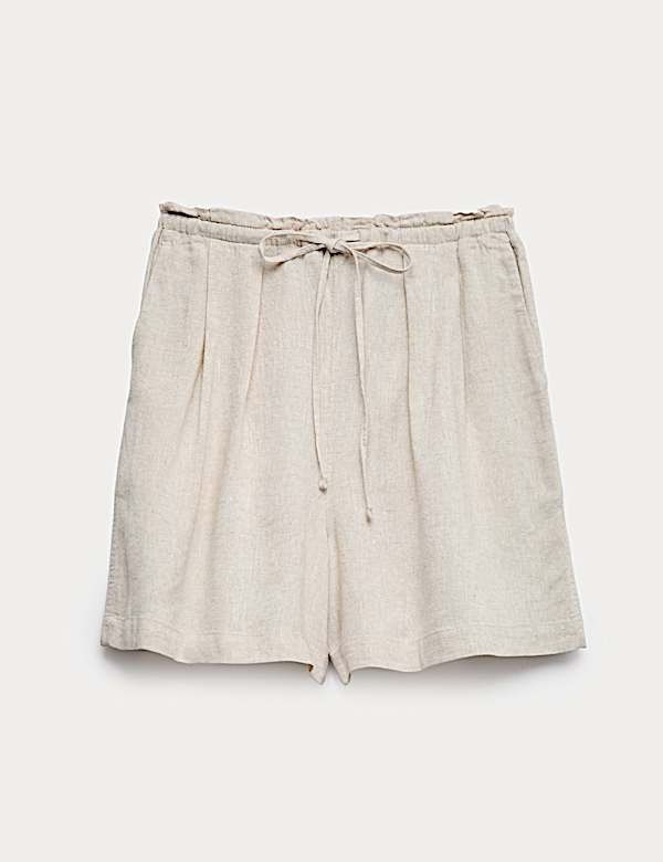 Linen Rich High Waisted Shorts - EE