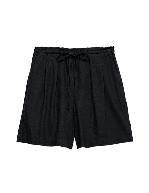 Linen Rich High Waisted Shorts