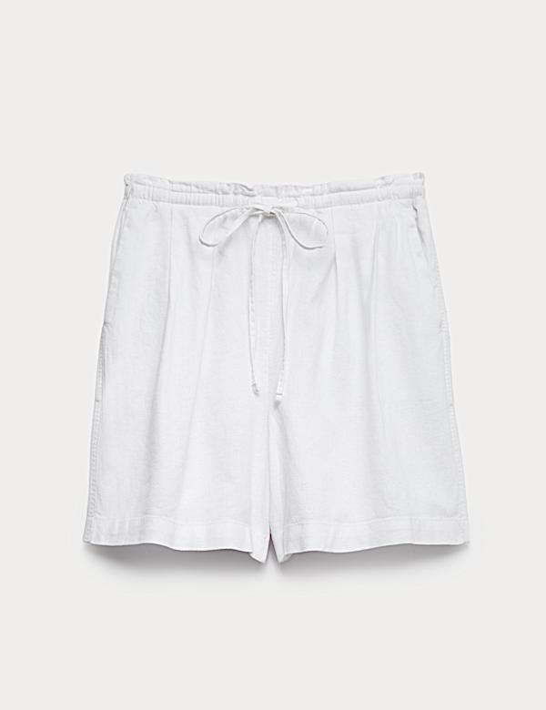 Linen Rich High Waisted Shorts - CA