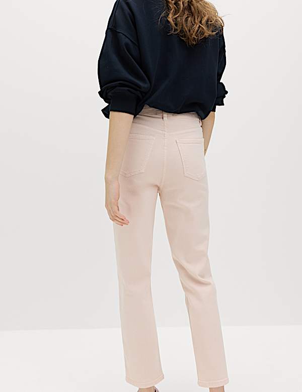 High Waisted Cropped Slim Fit Jeans - JO