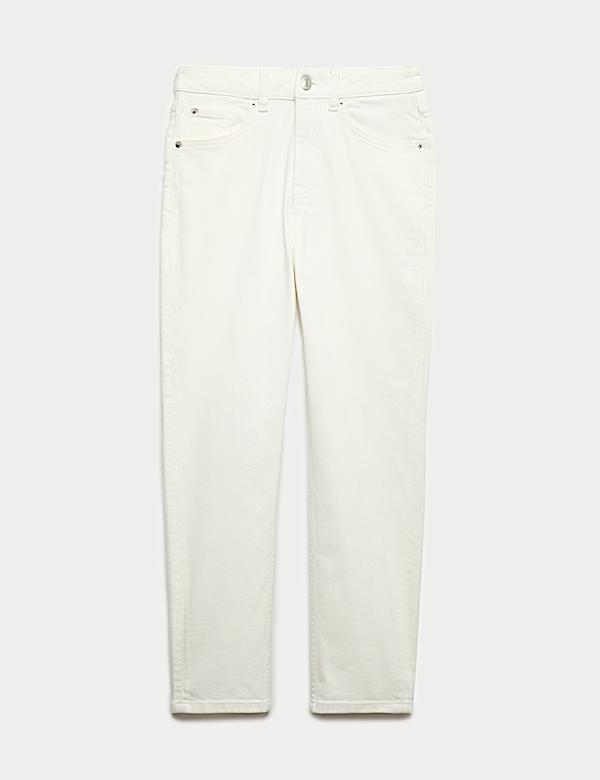 Jean raccourci coupe cintr&eacute;e taille haute - FR