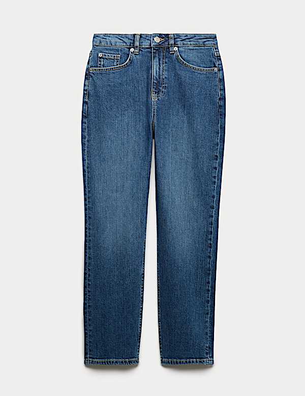 High Waisted Cropped Slim Fit Jeans - AU