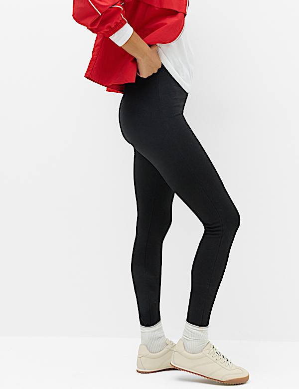 Side Zip High Waisted Leggings - US