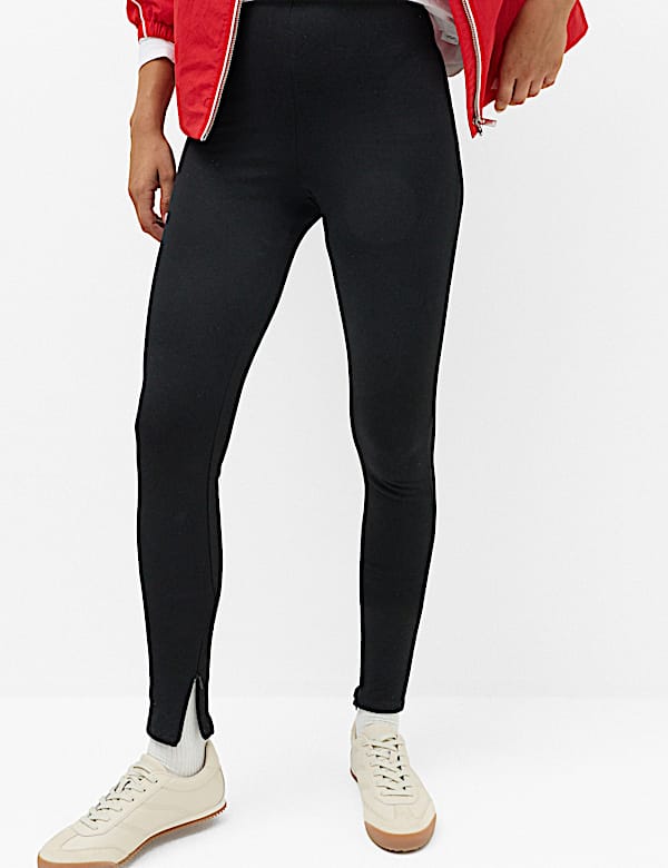 Side Zip High Waisted Leggings - US