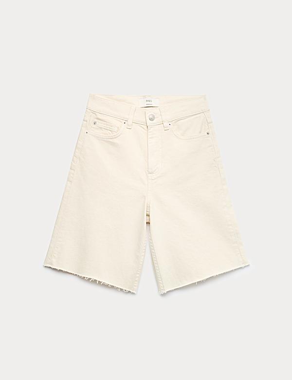 Pure Cotton High Waisted Bermuda Short - US