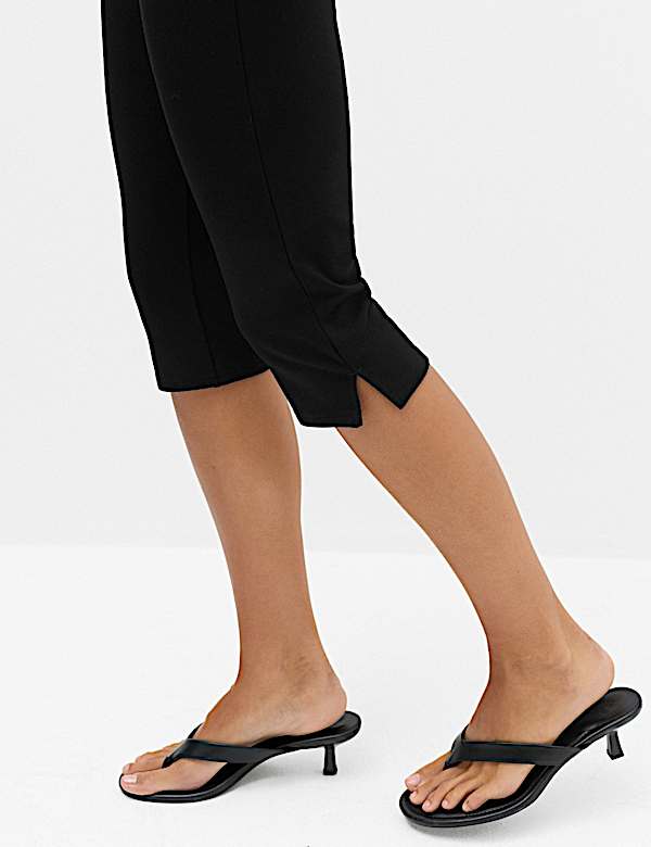 Split Hem Cropped Leggings - LV