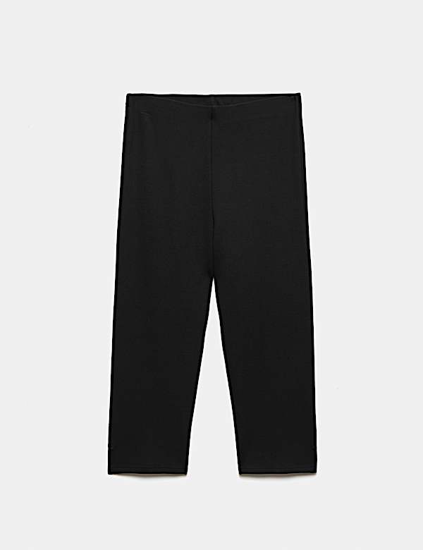 Split Hem Cropped Leggings - LV