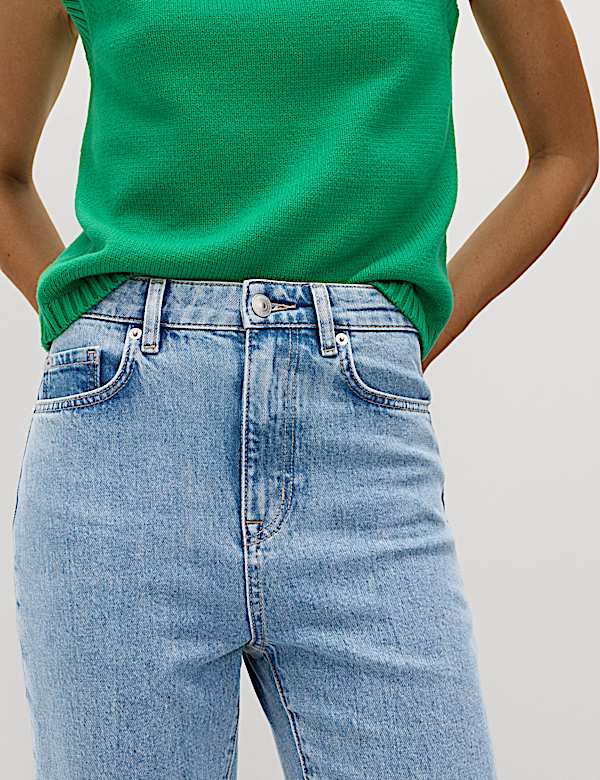 High Waisted Kickflare Cropped Jeans - FI