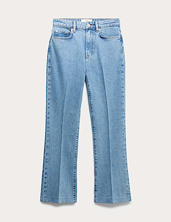 High Waisted Kickflare Cropped Jeans