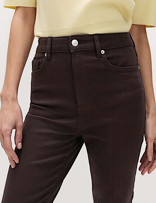 High Waisted Kickflare Cropped Jeans