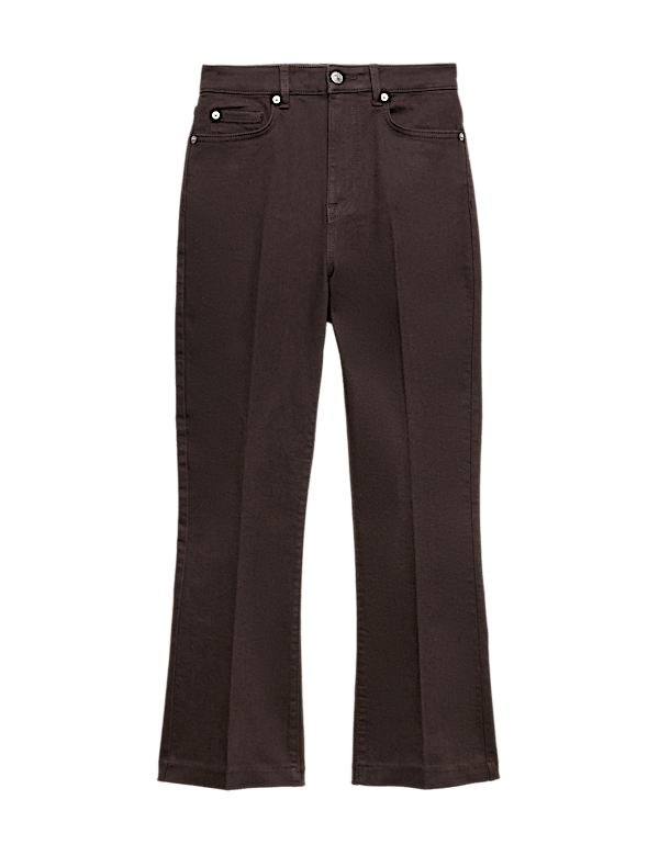 High Waisted Kickflare Cropped Jeans