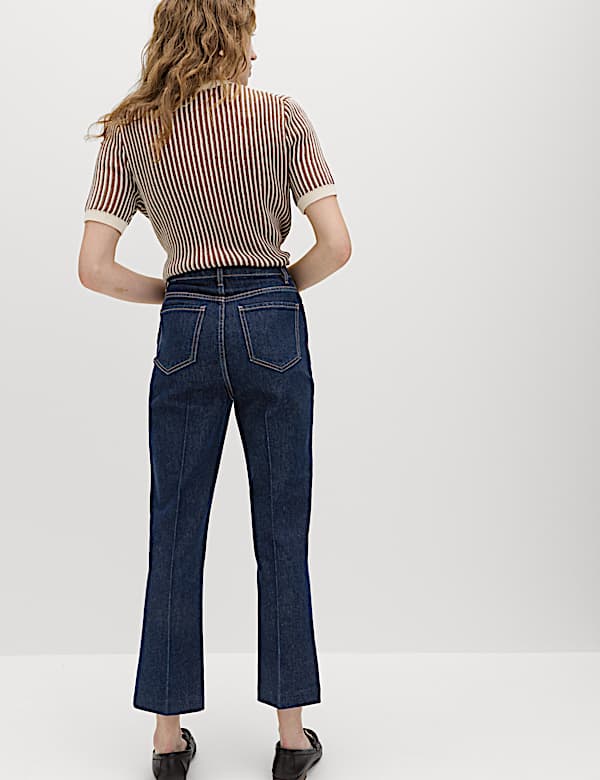 High Waisted Kickflare Cropped Jeans - AU