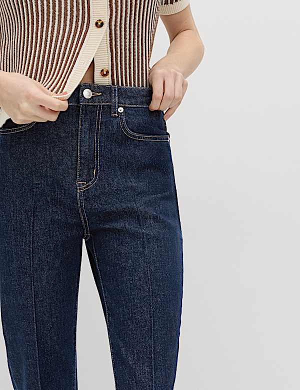 High Waisted Kickflare Cropped Jeans - AU