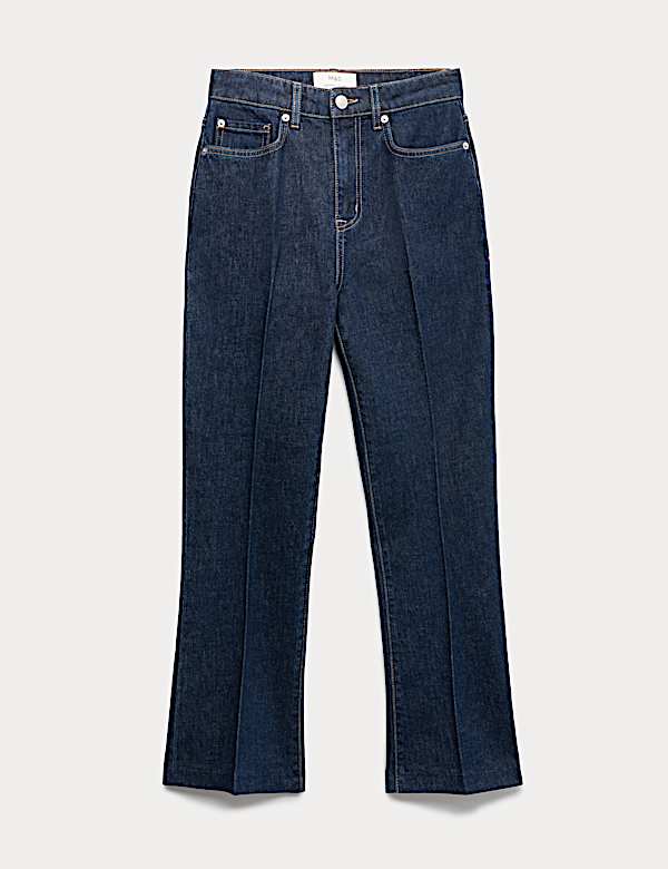 High Waisted Kickflare Cropped Jeans - AU