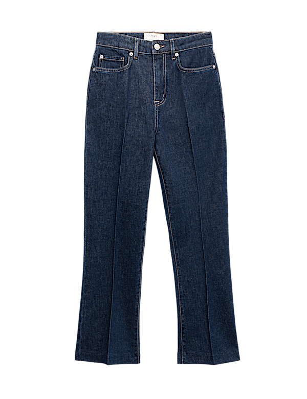 High Waisted Kickflare Cropped Jeans