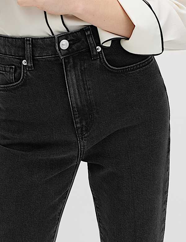 High Waisted Kickflare Cropped Jeans - AU