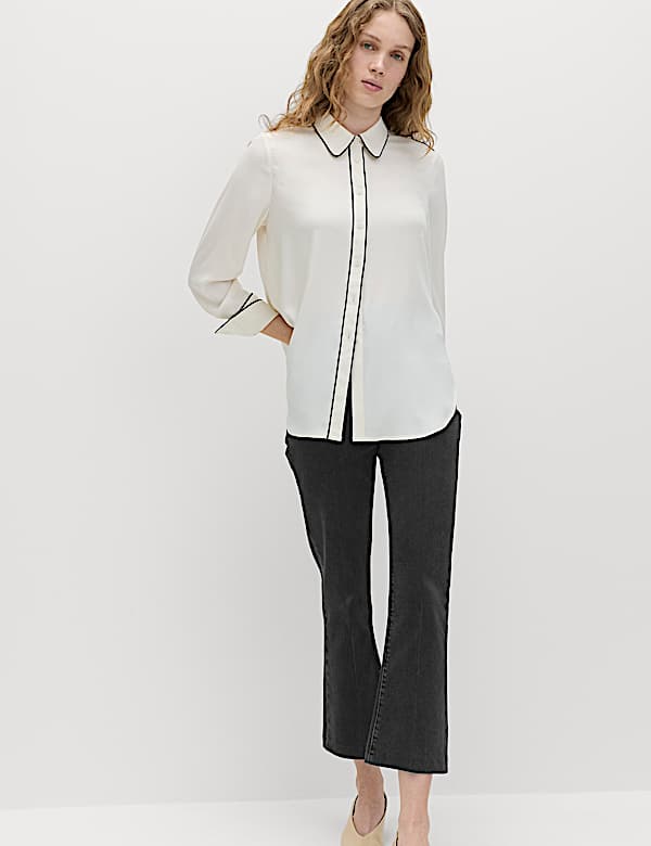 High Waisted Kickflare Cropped Jeans - AU