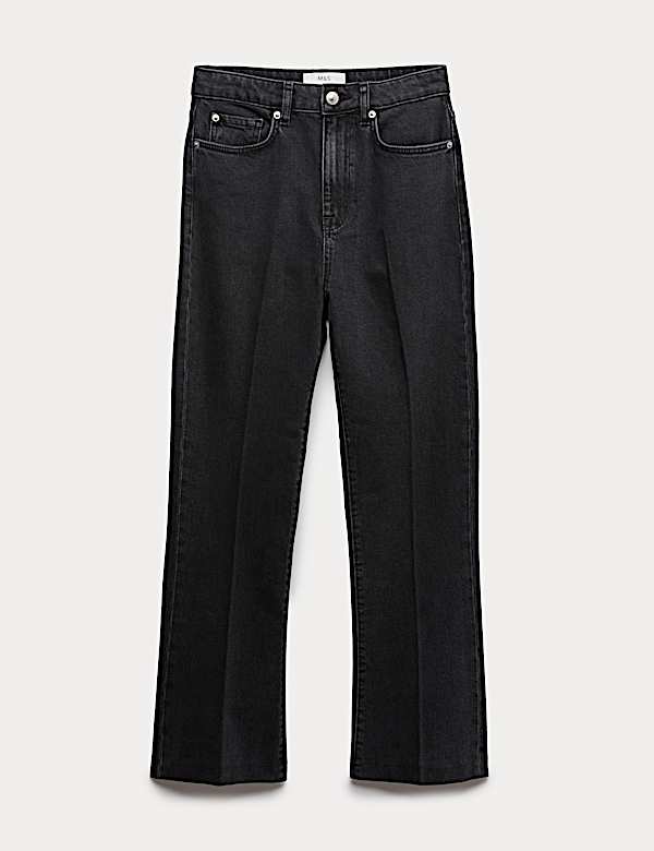 High Waisted Kickflare Cropped Jeans - AU