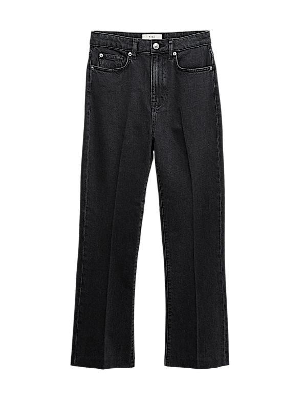 High Waisted Kickflare Cropped Jeans