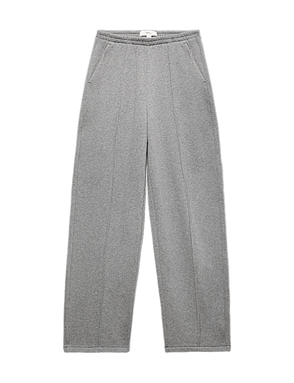 Pure Cotton Pintuck Barrel Leg Joggers