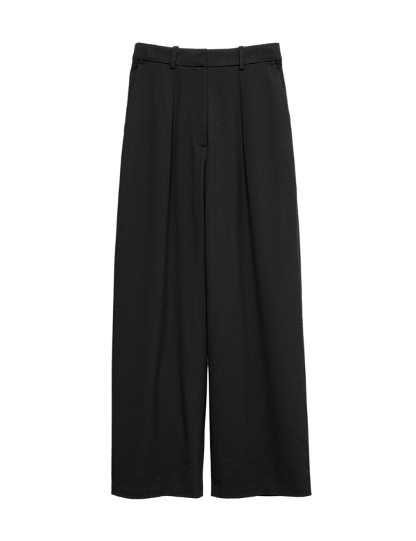 Pure Cotton Elasticated Waist Carrot Leg Trousers