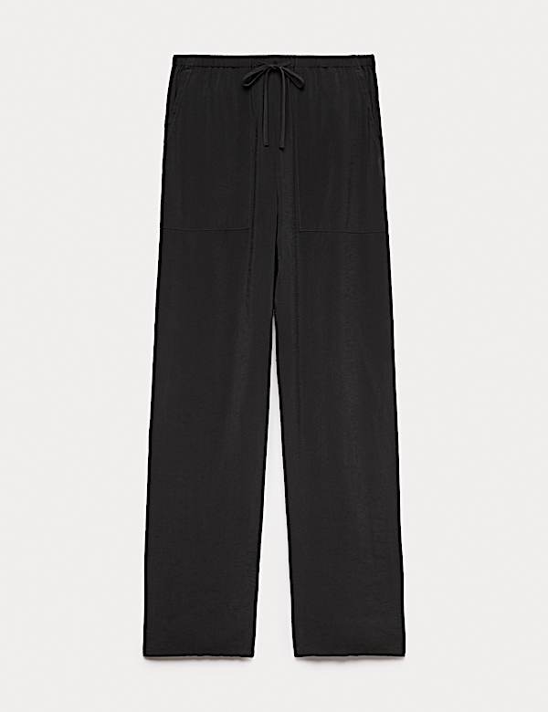 Pull On Elasticated Waist Straight Leg Trousers - FI