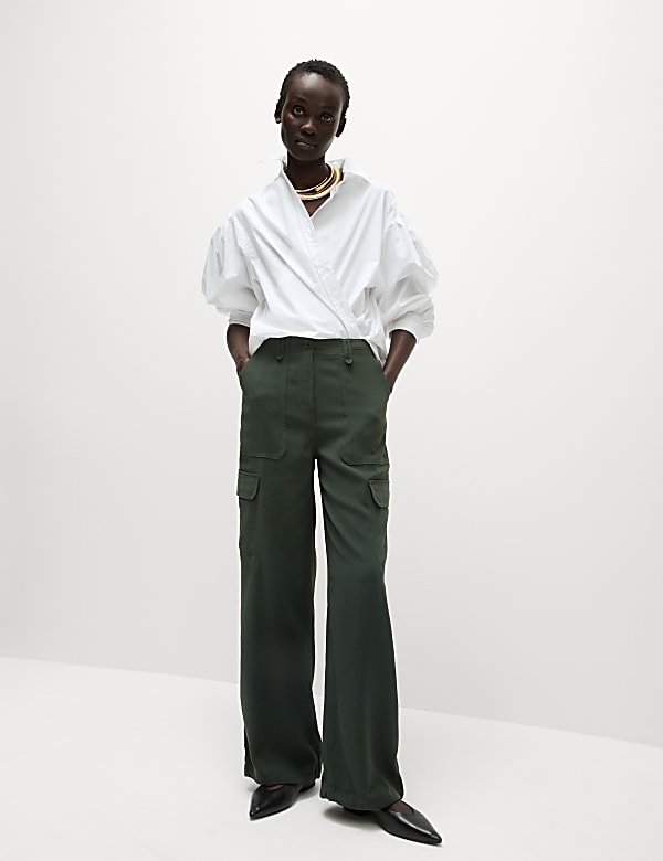 Cargo Wide Leg Trousers - JE