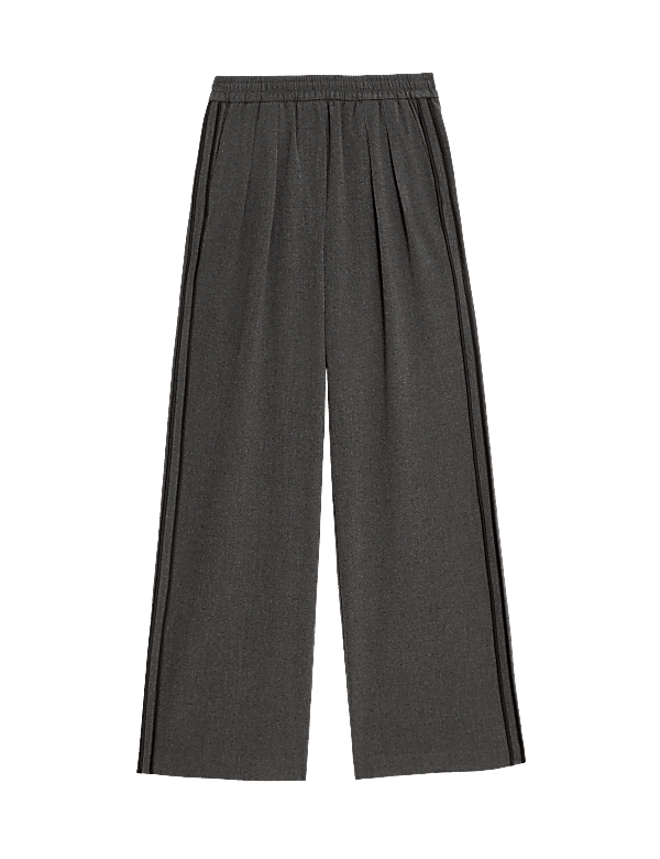 Side Stripe Pull On Wide Leg Trousers