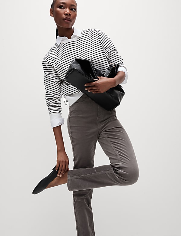 Cord Straight Leg Trousers