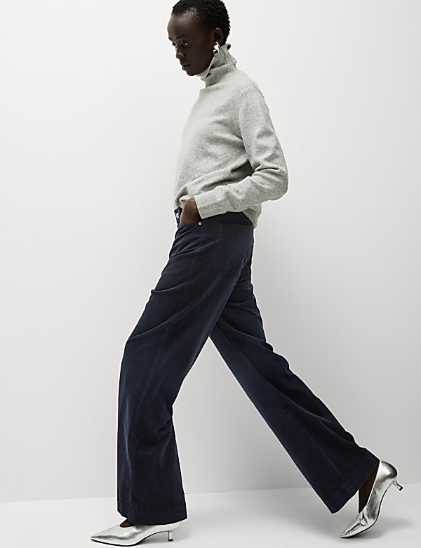 Cord Wide Leg Trousers