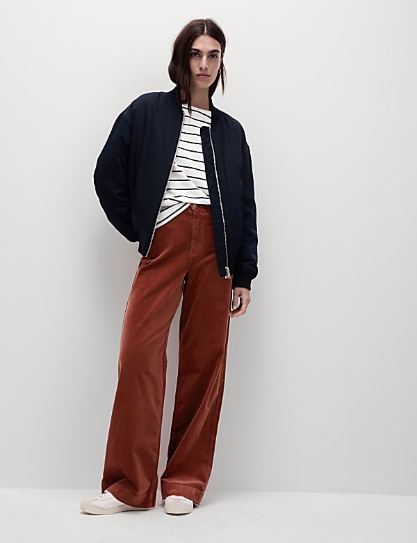Cord Wide Leg Trousers