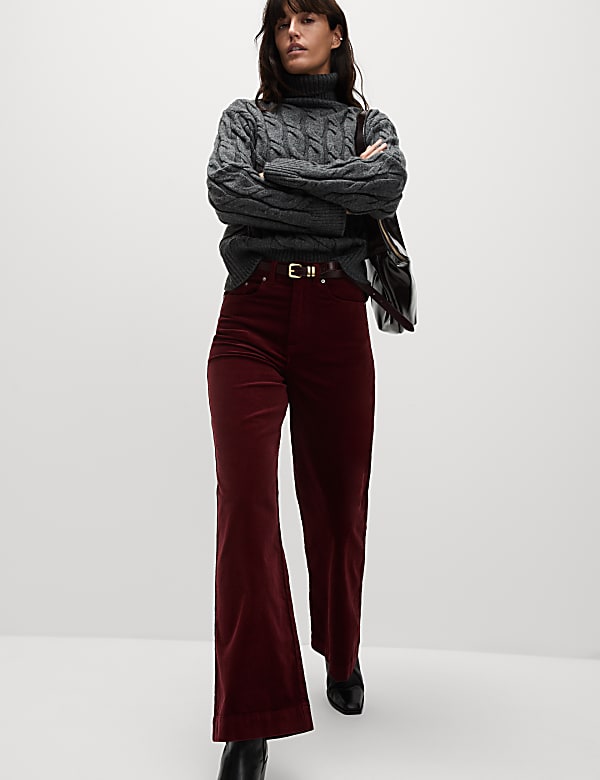 Cord Wide Leg Trousers