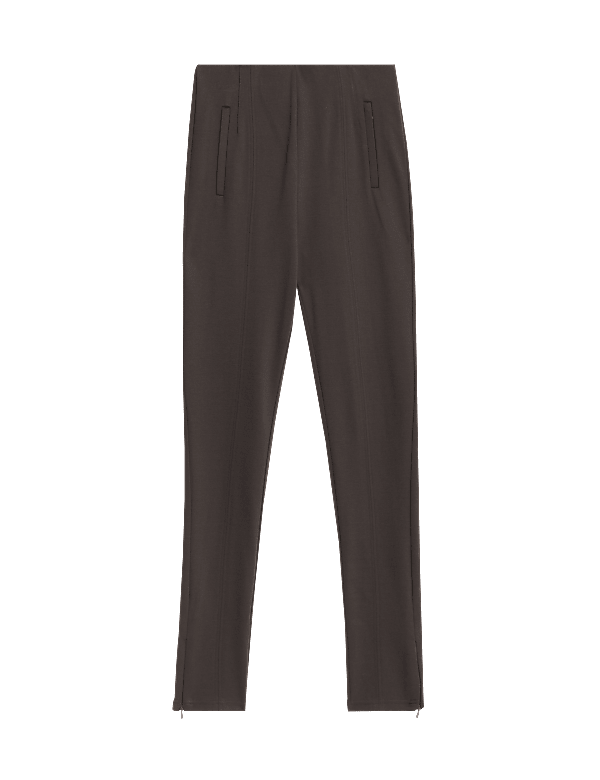 Ponte High Waisted Ankle Grazer Leggings