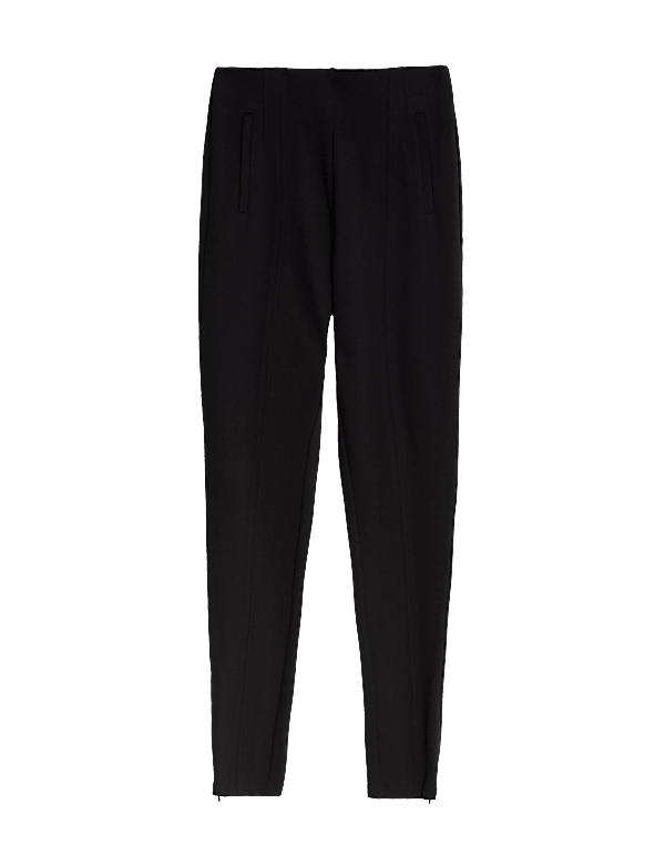 Ponte High Waisted Ankle Grazer Leggings