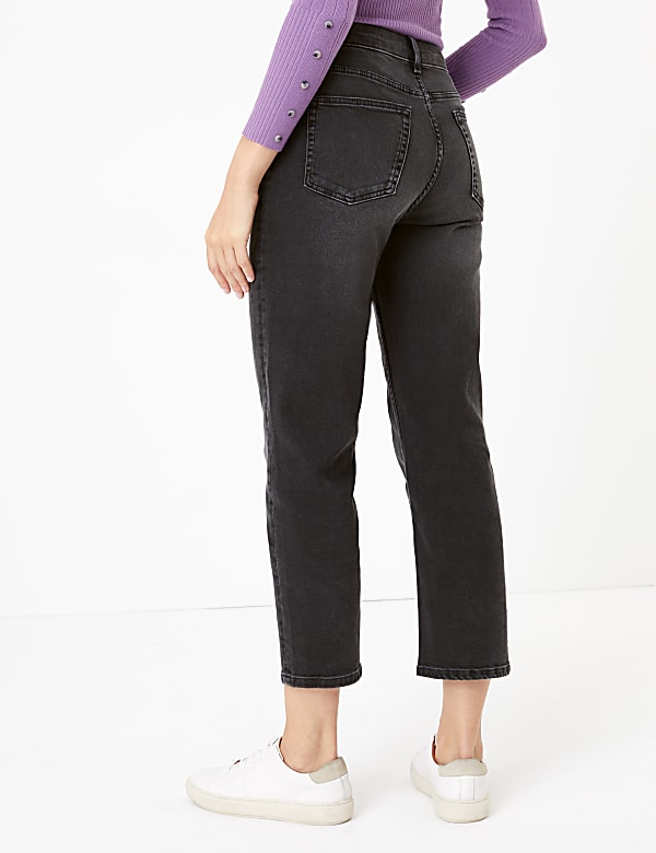 High Waist Ankle Grazer Jeans