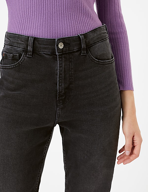 High Waist Ankle Grazer Jeans