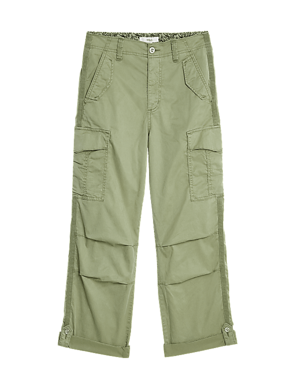 lyocell™ Rich Cargo Tea Dyed Cropped Trousers