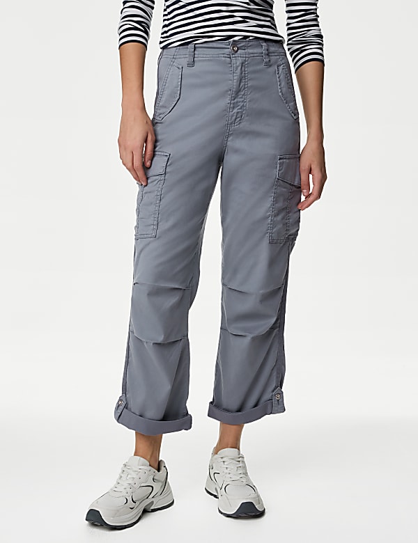 lyocell™ Rich Cargo Tea Dyed Cropped Trousers