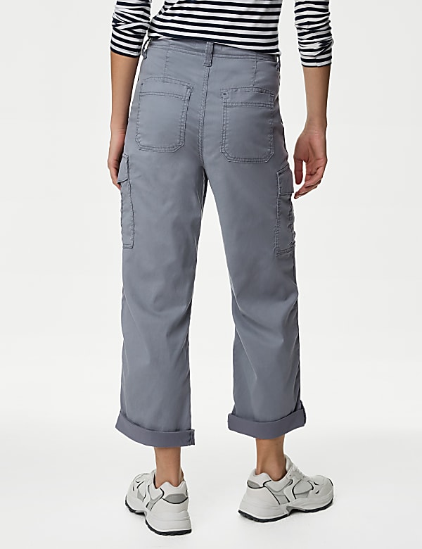 lyocell™ Rich Cargo Tea Dyed Cropped Trousers
