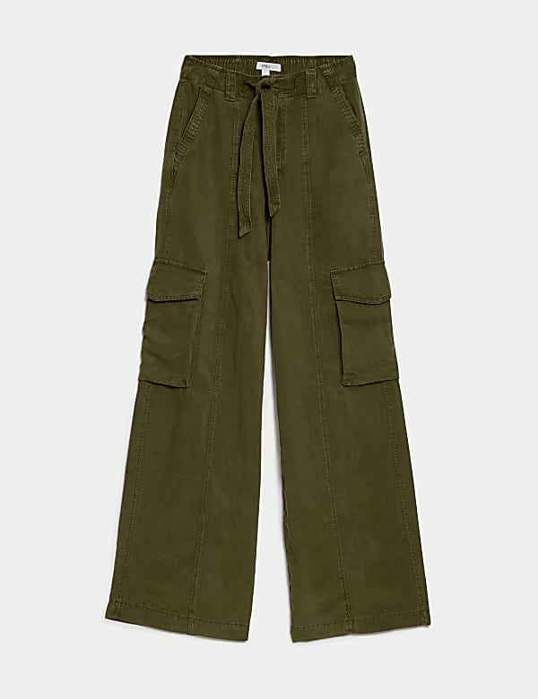 Pantalon pratique coupe large en lyocell m&eacute;lang&eacute; - LU