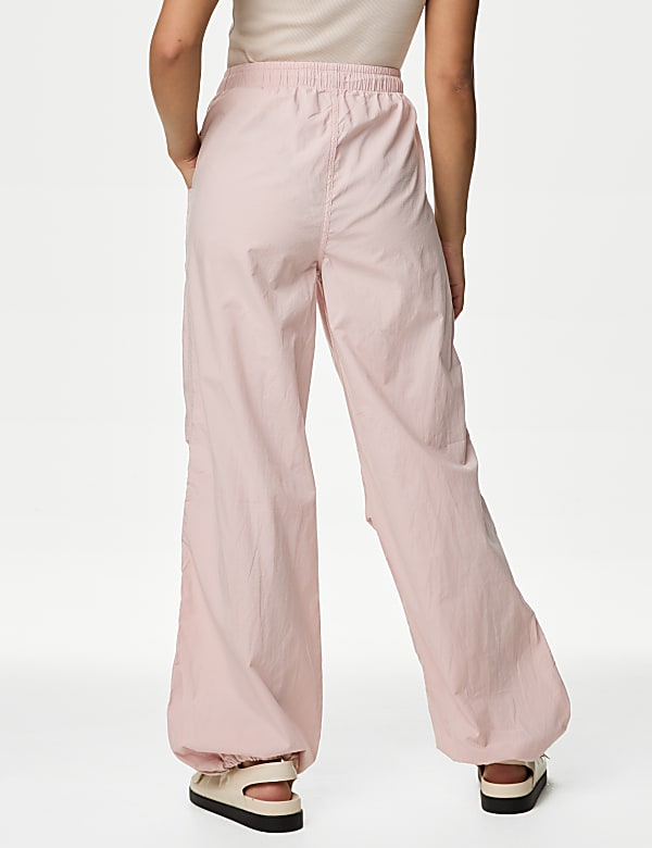 Pure Cotton Drawstring Parachute Trousers