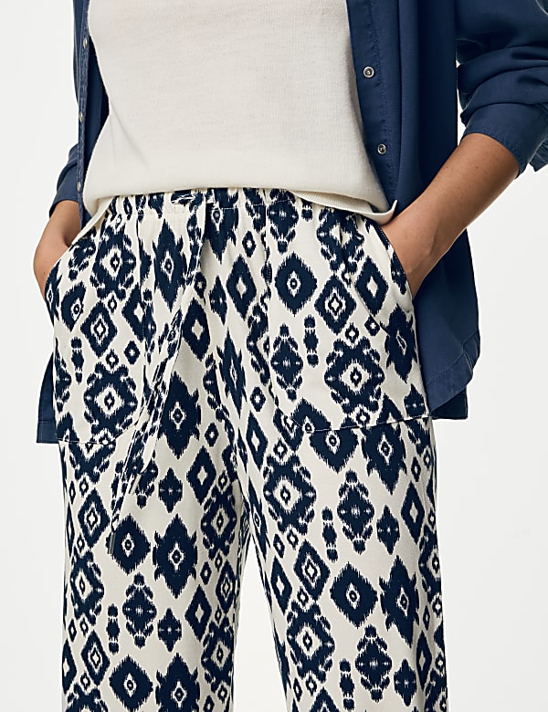 Jersey Drawstring Tapered Trousers