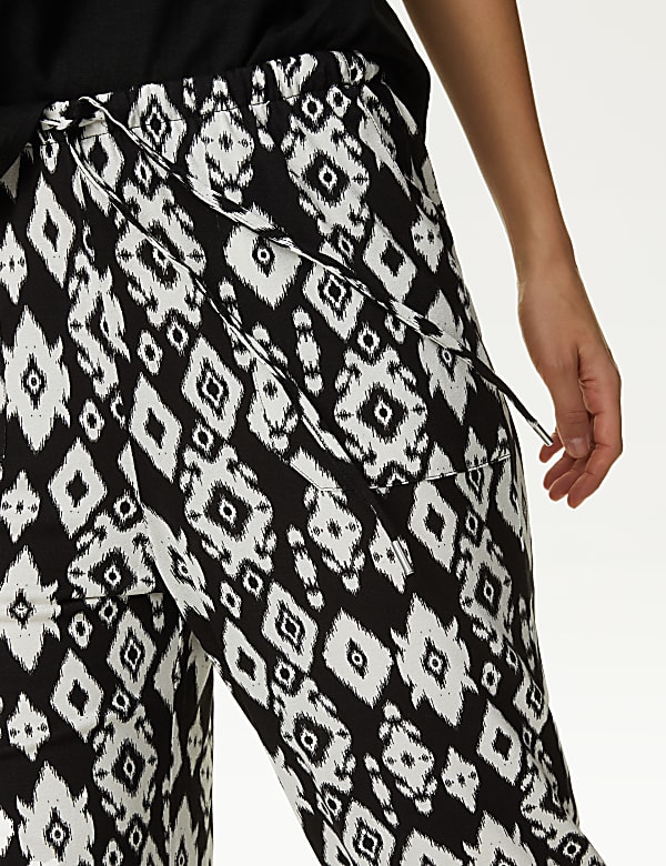 Jersey Drawstring Tapered Trousers