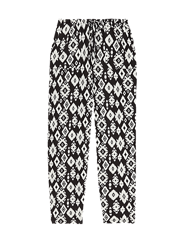 Jersey Drawstring Tapered Trousers