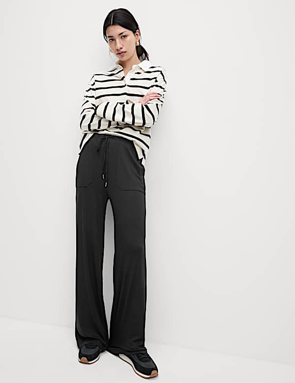 Jersey Wide Leg Trousers - HU