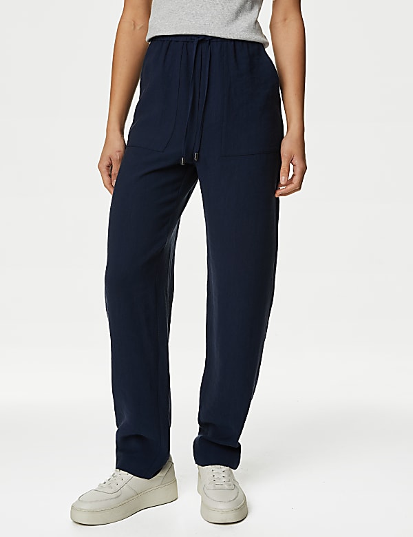 Lyocel Rich Tapered Ankle Grazer Trousers